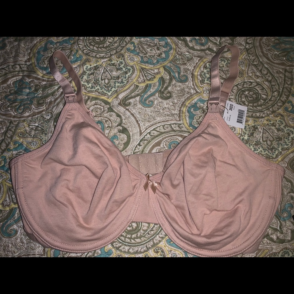 NWT motherhood maternity nursing bra beige 38DD